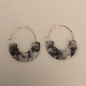 J Crew gray hoop earrings